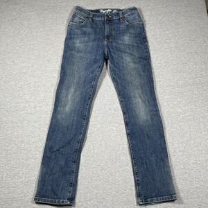 Wrangler Retro Jeans Youth Boys 16 Blue Slim Straight Mid Rise Stretch Denim